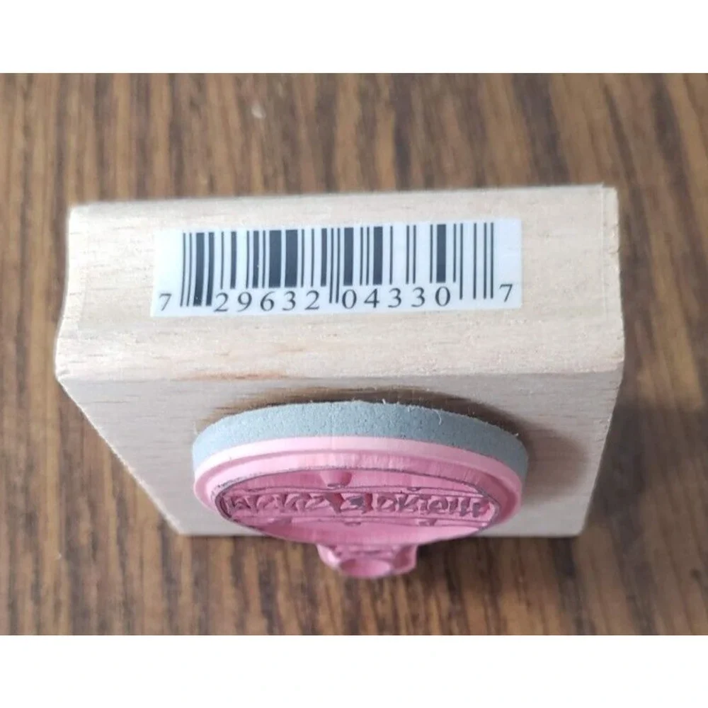 Studio G Kolette Hall Merry and Bright Christmas Ornament Wooden Rubber Stamp